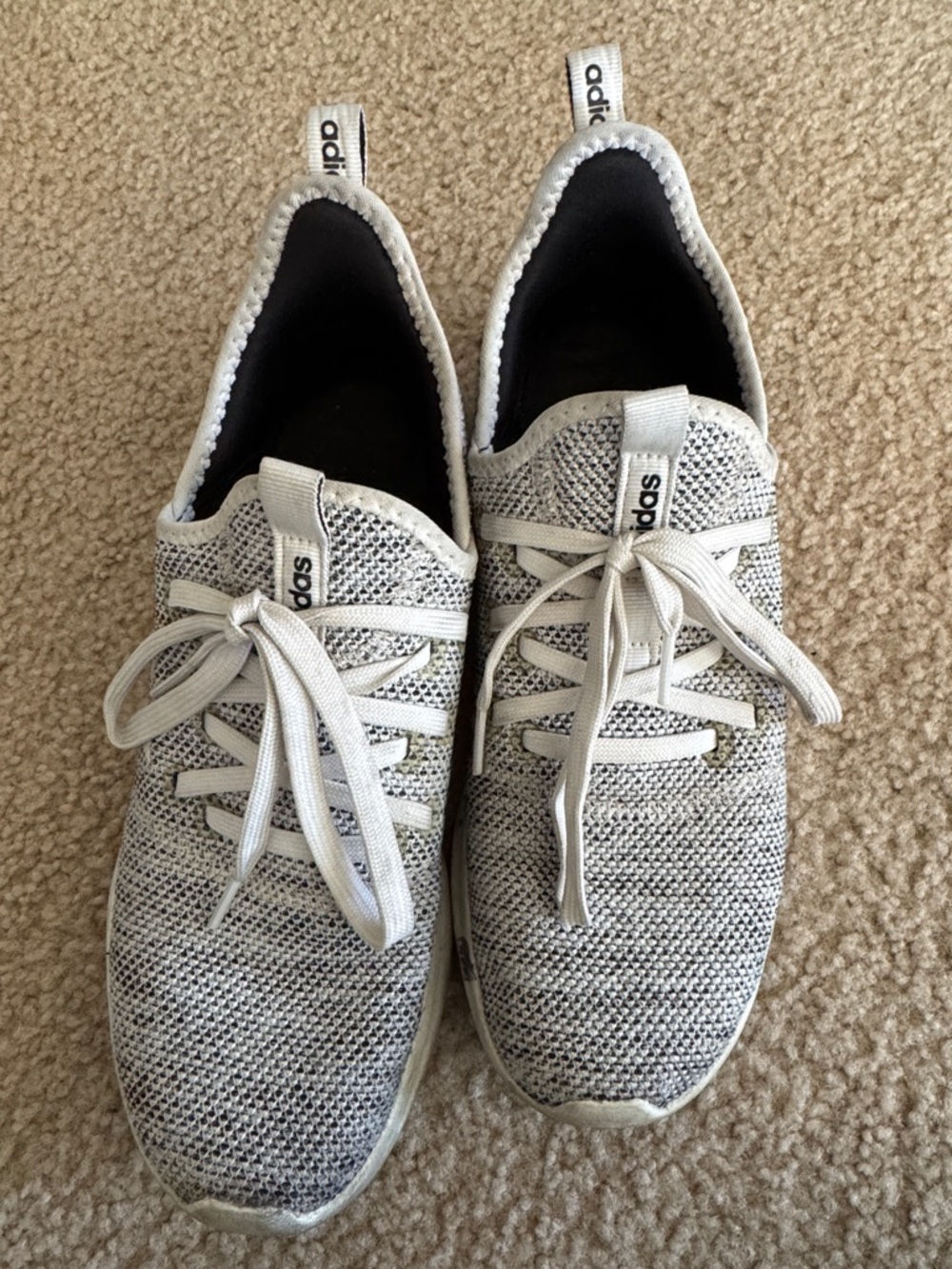 adidas Grey and White Cloudform sneakers